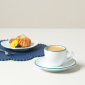 Кофейная пара для эспрессо Ancap Verona Rims фарфор морская волна, ободок на чашке/блюдце Фото 10