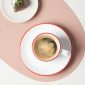 Кофейная пара для эспрессо Ancap Verona Rims фарфор красный, ободок на чашке/блюдце Фото 12