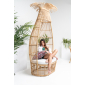 Лаунж-кресло плетеное RosaDesign Cabana Loveseat алюминий, искусственный ротанг, ткань натуральный, белый Фото 5