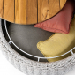 Комплект плетеной лаунж мебели RosaDesign Zante тик, алюминий, роуп, ткань натуральный, белый, серый Фото 8