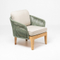 Кресло плетеное с подушками RosaDesign Dakota тик, алюминий, роуп, полиэстер натуральный, пустынный микс, серебристая тортора Фото 4