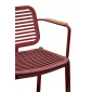 Кресло барное с подушкой Tagliamento Armona алюминий, тик, акрил терракотовый, светло-бежевый Фото 7