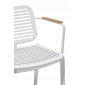 Кресло барное с подушкой Tagliamento Armona алюминий, тик, акрил белый, терракотовый Фото 8
