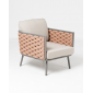Комплект плетеной лаунж мебели RosaDesign Manhattan алюминий, роуп, закаленное стекло, ткань антрацит, розовый, серый Фото 5