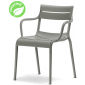 Кресло пластиковое PEDRALI Souvenir RG переработанный полипропилен серый Фото 1