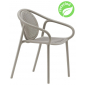 Кресло пластиковое PEDRALI Remind RG переработанный полипропилен серый Фото 1