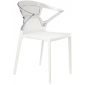 Кресло пластиковое PAPATYA Ego-K стеклопластик, поликарбонат белый, прозрачный Фото 1