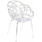 Кресло прозрачное PAPATYA Flora-ML сталь, поликарбонат хромированный, прозрачный Фото 1