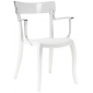 Кресло пластиковое PAPATYA Hera-K стеклопластик, поликарбонат белый, прозрачный Фото 1