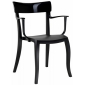 Кресло пластиковое PAPATYA Hera-K стеклопластик, поликарбонат черный Фото 1