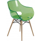 Кресло прозрачное PAPATYA Opal Wox Beech бук, поликарбонат натуральный, зеленый Фото 1