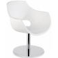 Кресло вращающееся PAPATYA Opal-M сталь, поликарбонат хромированный, полированный, белый Фото 1