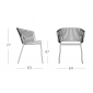 Кресло плетеное Scab Design Lisa Filo Nest сталь, роуп, ткань sunbrella зеленый шалфей, песочный, зеленый Фото 2