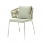 Кресло плетеное Scab Design Lisa Filo Nest сталь, роуп, ткань sunbrella зеленый шалфей, песочный, зеленый Фото 10