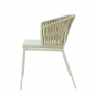Кресло плетеное Scab Design Lisa Filo Nest сталь, роуп, ткань sunbrella зеленый шалфей, песочный, зеленый Фото 5