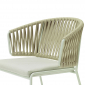 Кресло плетеное Scab Design Lisa Filo Nest сталь, роуп, ткань sunbrella зеленый шалфей, песочный, зеленый Фото 7