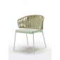 Кресло плетеное Scab Design Lisa Filo Nest сталь, роуп, ткань sunbrella зеленый шалфей, песочный, зеленый Фото 4