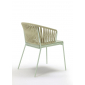 Кресло плетеное Scab Design Lisa Filo Nest сталь, роуп, ткань sunbrella зеленый шалфей, песочный, зеленый Фото 6