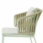 Кресло плетеное Scab Design Lisa Filo Nest сталь, роуп, ткань sunbrella зеленый шалфей, песочный, зеленый Фото 29