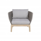Комплект деревянной мебели Tagliamento River акация, роуп, олефин дымчатый белый, серый Фото 8