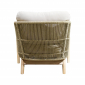 Комплект деревянной плетеной мебели Tagliamento Talara акация, роуп, олефин, искусственный камень бежевый, лен Фото 18
