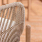 Комплект деревянной плетеной мебели Tagliamento Talara акация, роуп, олефин, искусственный камень бежевый, лен Фото 15