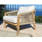 Кресло деревянное с подушками Tagliamento Ravona KD акация, роуп, олефин натуральный, бежевый Фото 12