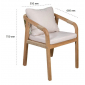 Комплект деревянной мебели Tagliamento Rimini KD акация, роуп, олефин натуральный, бежевый Фото 4