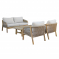 Комплект деревянной мебели Tagliamento Ravona KD акация, роуп, олефин натуральный, бежевый Фото 5