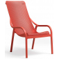 Лаунж-кресло пластиковое Nardi Net Lounge стеклопластик коралловый Фото 1