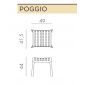 Комплект пластиковых табуретов Nardi Poggio Set 4 стеклопластик антрацит Фото 2