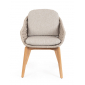 Кресло плетеное с подушками Garden Relax Tamires тик, алюминий, роуп, олефин натуральный, бежевый, серый Фото 2