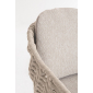 Кресло плетеное с подушками Garden Relax Tamires тик, алюминий, роуп, олефин натуральный, бежевый, серый Фото 7