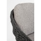 Кресло плетеное с подушками Garden Relax Tamires тик, алюминий, роуп, олефин натуральный, антрацит, серый Фото 7