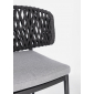 Кресло плетеное с подушкой Garden Relax Noelia алюминий, роуп, акрил антрацит, серый Фото 8