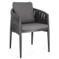 Кресло плетеное с подушками Garden Relax Jacinta алюминий, роуп, олефин антрацит, темно-серый Фото 1