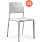 Комплект пластиковых стульев Nardi Bora Bistrot Set 4 стеклопластик белый Фото 1