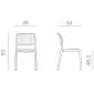 Комплект пластиковых стульев Nardi Bora Bistrot Set 4 стеклопластик белый Фото 2
