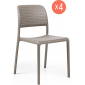 Комплект пластиковых стульев Nardi Bora Bistrot Set 4 стеклопластик тортора Фото 1