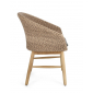Кресло плетеное с подушкой Garden Relax Genesis тик, алюминий, искусственный ротанг, олефин натуральный, серый Фото 3