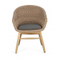 Кресло плетеное с подушкой Garden Relax Genesis тик, алюминий, искусственный ротанг, олефин натуральный, серый Фото 2