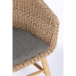 Кресло плетеное с подушкой Garden Relax Genesis тик, алюминий, искусственный ротанг, олефин натуральный, серый Фото 7