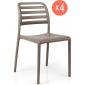 Комплект пластиковых стульев Nardi Costa Bistrot Set 4 стеклопластик тортора Фото 1