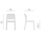 Комплект пластиковых стульев Nardi Costa Bistrot Set 2 стеклопластик голубой Фото 2