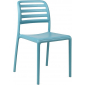 Комплект пластиковых стульев Nardi Costa Bistrot Set 4 стеклопластик голубой Фото 4