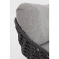Диван двухместный с подушками Garden Relax Tamires алюминий, тик, роуп, олефин натуральный, антрацит, серый Фото 5