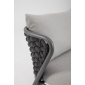 Диван двухместный с подушками Garden Relax Harlow алюминий, роуп, олефин антрацит, серый Фото 5