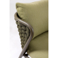Диван двухместный с подушками Garden Relax Harlow алюминий, роуп, олефин коричневый, зеленый, оливковый Фото 5