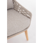 Лаунж-кресло плетеное с подушками Garden Relax Tamires тик, алюминий, роуп, олефин натуральный, бежевый, серый Фото 7