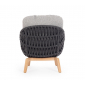 Лаунж-кресло плетеное с подушками Garden Relax Tamires тик, алюминий, роуп, олефин натуральный, антрацит, серый Фото 5